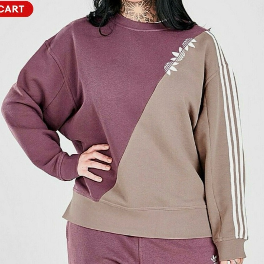 Adidas Two-Tone Sweatshirt with Stripes